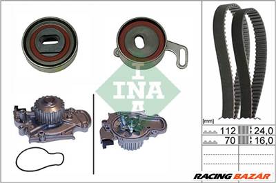 INA 530051430 Vezérműszíj készlet vízpumpával - HONDA