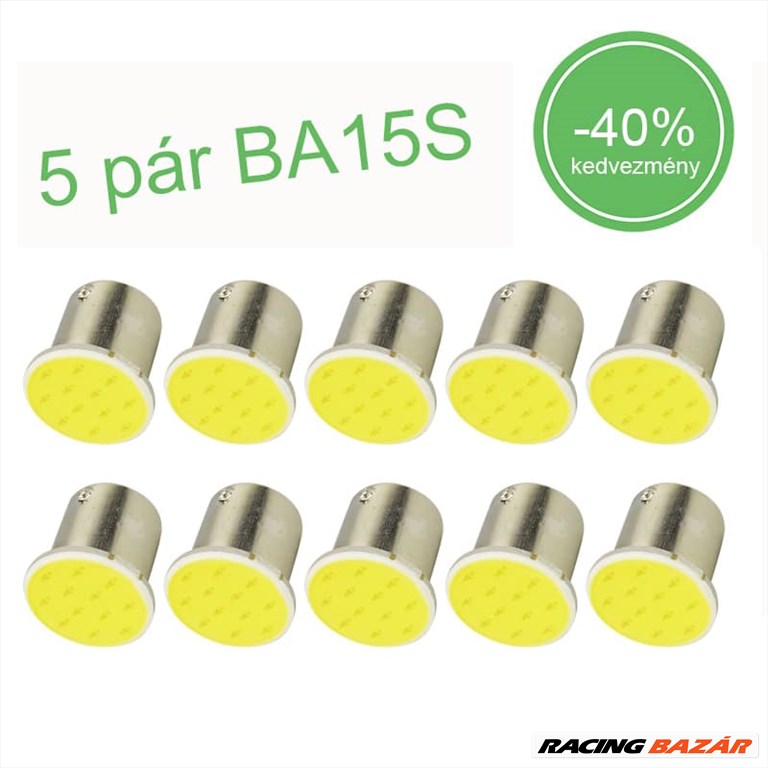 BA15S led sárga 10db csomag ajánlat! - 306A 1. kép