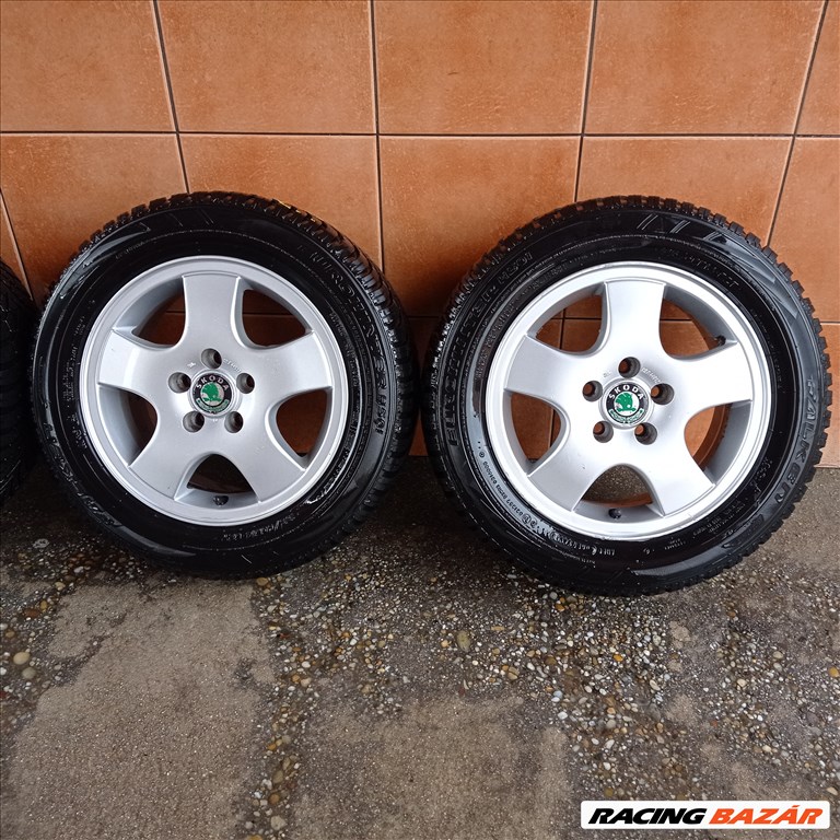 SKODA FABIA 14" ALUFELNI 5X100 TÉLI 185/60R14 GUMIVAL OLCSÓN!!!! 3. kép