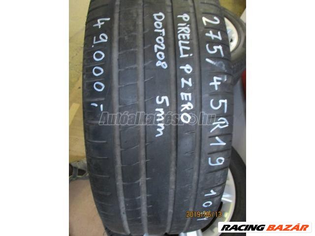 Pirelli pzero nyári 275/45r19 108 y tl 2008  / gyári alufelni 19x8 - mercedes-benz ml-osztály w164 4. kép