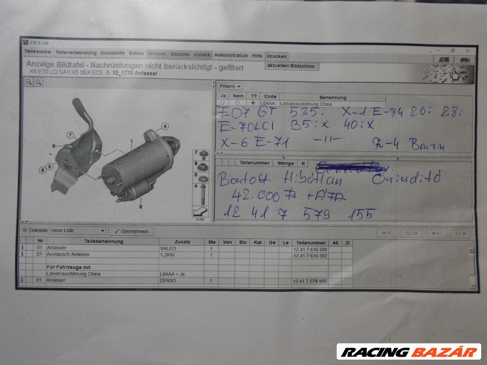 BMW önindító (F07 GT; E84; E70 LCI; E71; E89) 10. kép