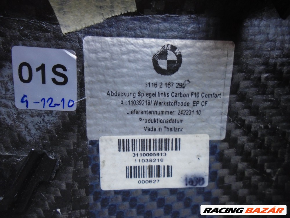 BMW M Performance carbon bal oldali első visszapillantó borítás 6. kép
