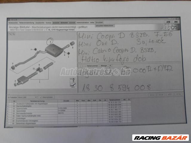 Kipufogódob - mini cooper,cabrio 5. kép