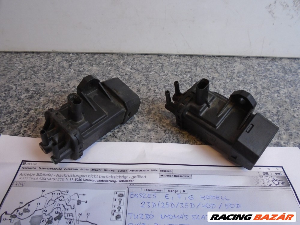 BMW Összes E, F, G, Modell 23D/25D/35D/40D/50D/ Turbó nyomásszabályzó /Gyári bontott/ /DB! 2. kép