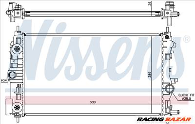 NISSENS 630723 Hűtőradiátor