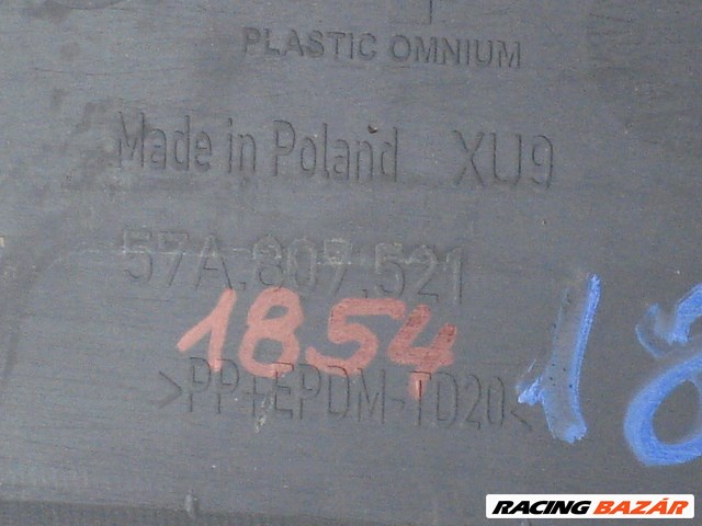 Skoda Karoq hátsó lökhárító alsó spoiler radaros 57A807521 2017-től 5. kép