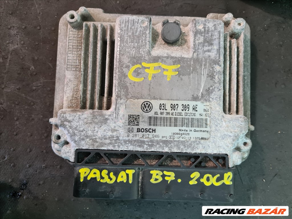 VW PASSAT B7 2.0 CRTDI CFF Motorvezérlő 03L907309AE 2. kép