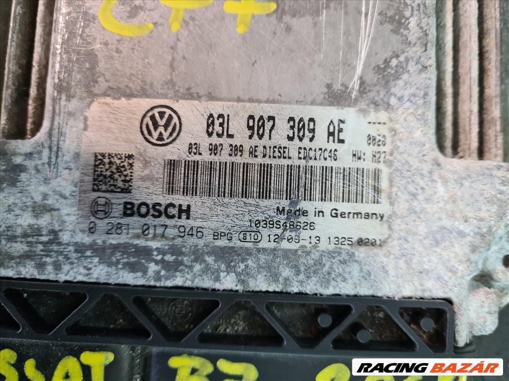 VW PASSAT B7 2.0 CRTDI CFF Motorvezérlő 03L907309AE 3. kép