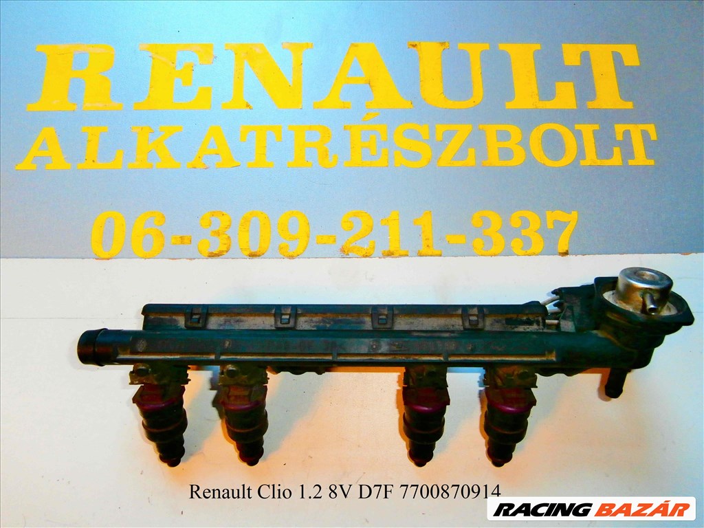 Renault Clio 1.2 8V (D7F) 7700870914 injektor  1. kép