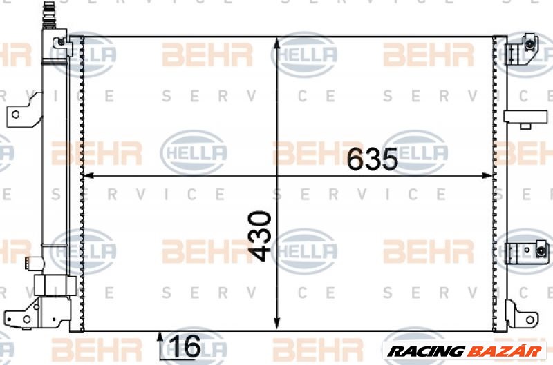 HELLA 8FC 351 304-451 Klímahűtő - VOLVO 1. kép