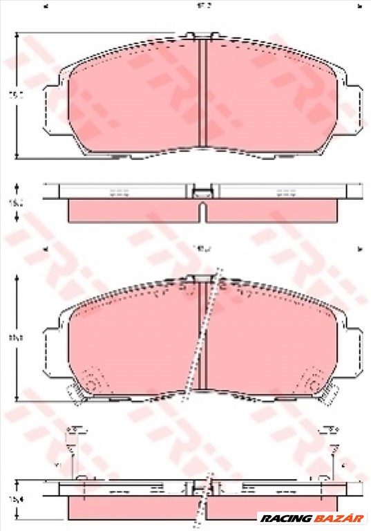 TRW gdb3240 Fékbetét - HONDA 1. kép