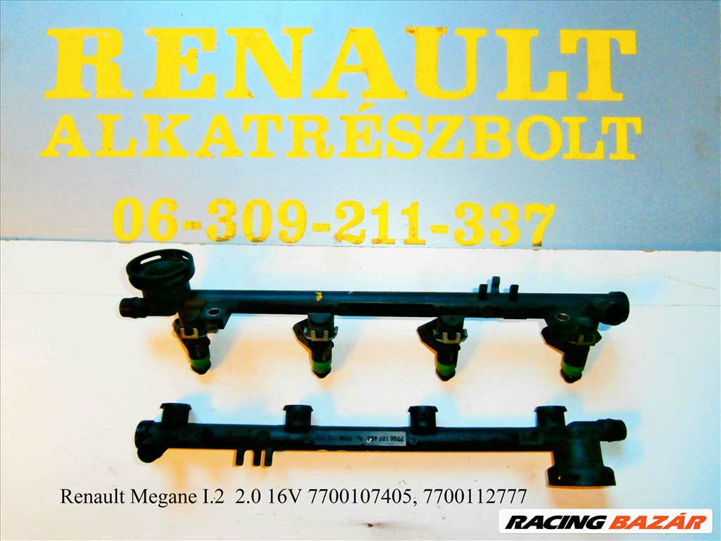 Renault Megane I/2 2.0 16V injektor + injektor híd  7700107405 7700112777 1. kép