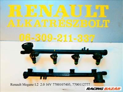 Renault Megane I/2 2.0 16V injektor + injektor híd  7700107405 7700112777