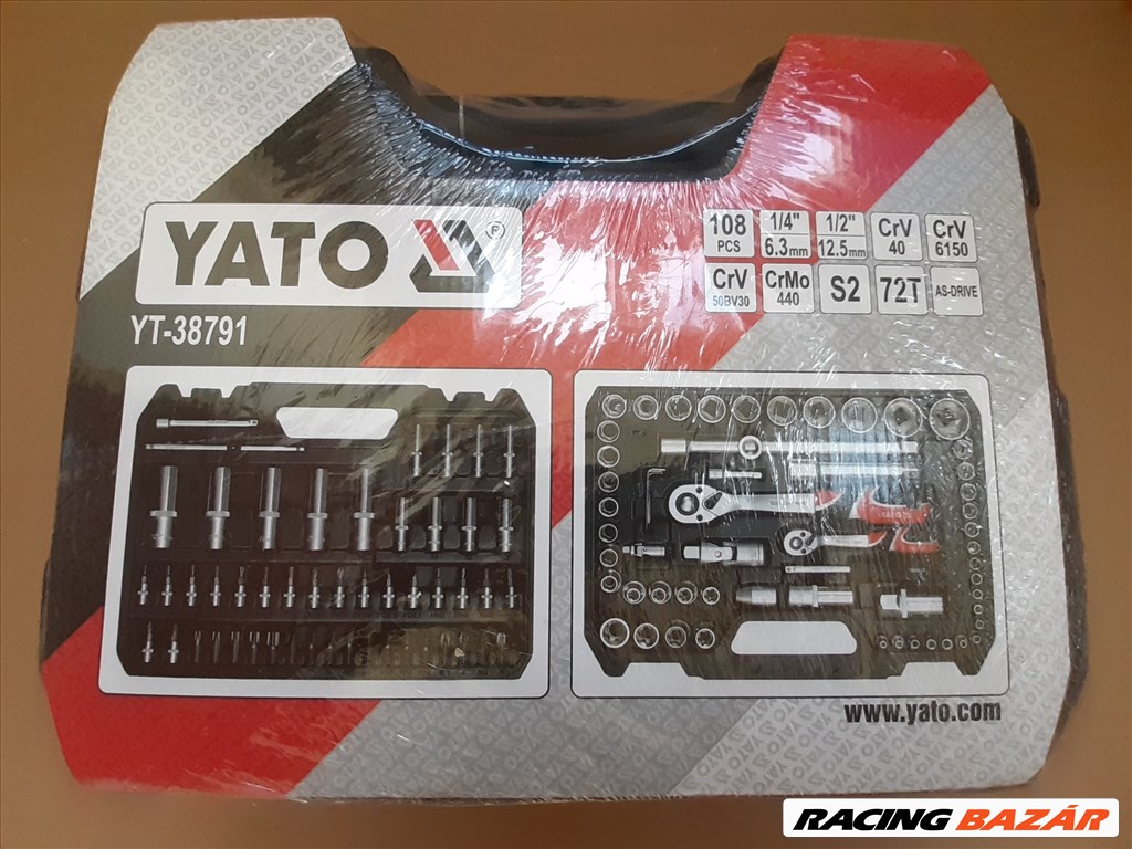 108 részes 1/2”-1/4”-os dugókulcs készlet Cr-V 1. kép