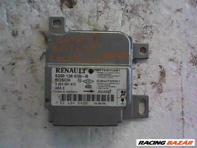 RENAULT CLIO 01-06 Légzsák indító elektronika 1. kép