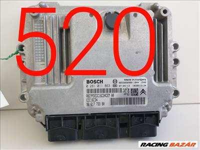 PEUGEOT 207 , Bosch 0 281 011 863, Ecu, 520 / motorvezérlő