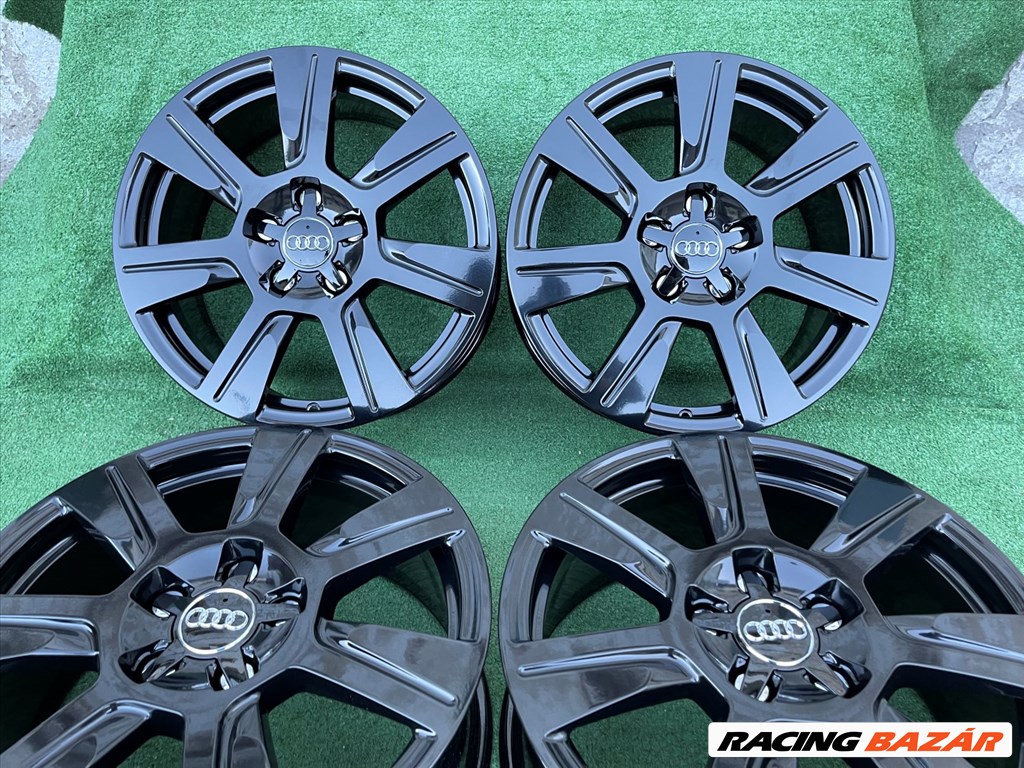 R17 5x112 Original Audi 7Spoke Black Mirror 7.5J ET45 - 4F0 601 025 CB / 7.5x17 gyári felnik 2. kép