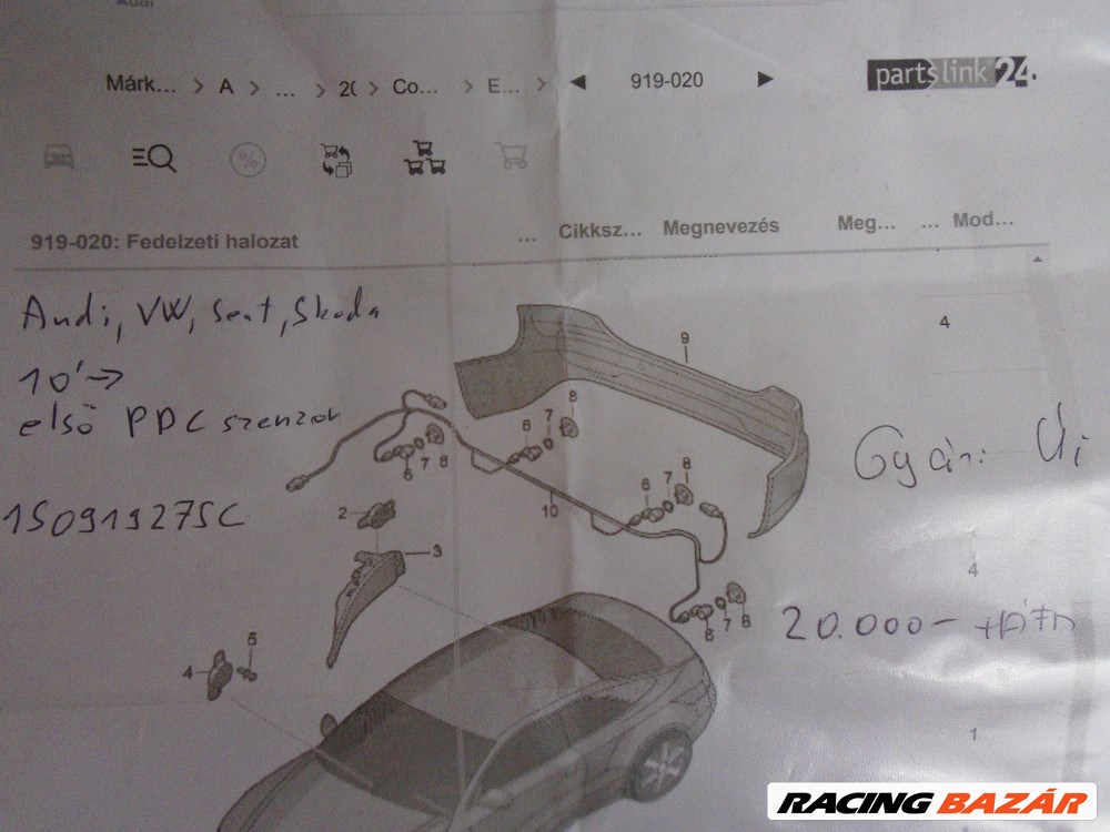 Gyári új AUDI, Volkswagen, Seat, Skoda - Első PDC Szenzor (2010-től) Ár/db! 5. kép