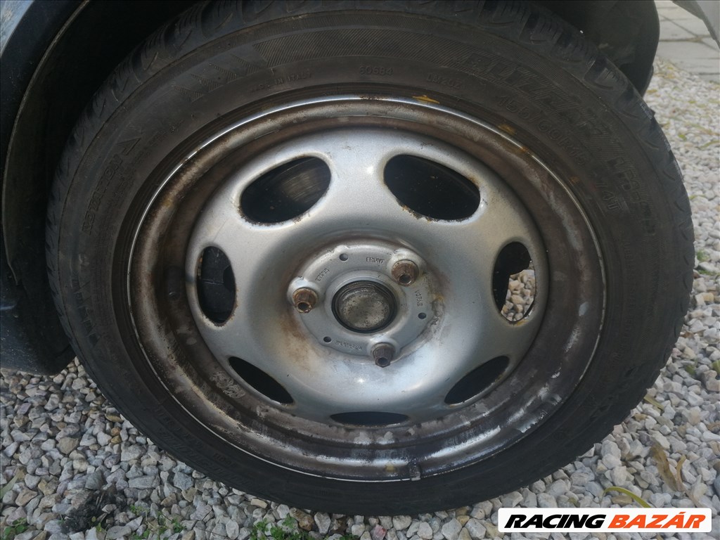  Smart Fortwo 3x112 lyukosztású 15"  lemezfelni,  175/55 használt Bridgestone téli gumival 2. kép