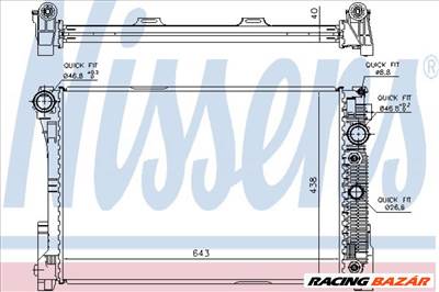 NISSENS 67162 Motorvízhűtő - MERCEDES-BENZ