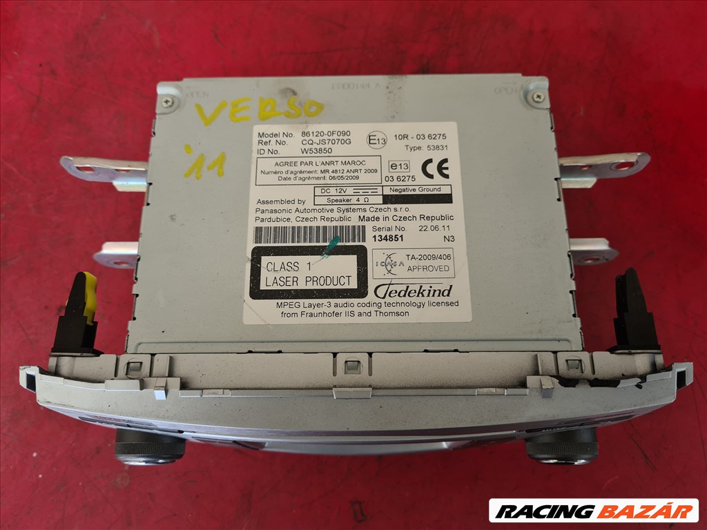 TOYOTA VERSO Rádió / CD 2. kép