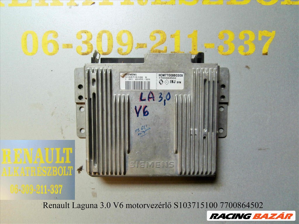Renault Laguna 3.0 V6 S103715100 7700864502 motorvezérlő elektronika  1. kép