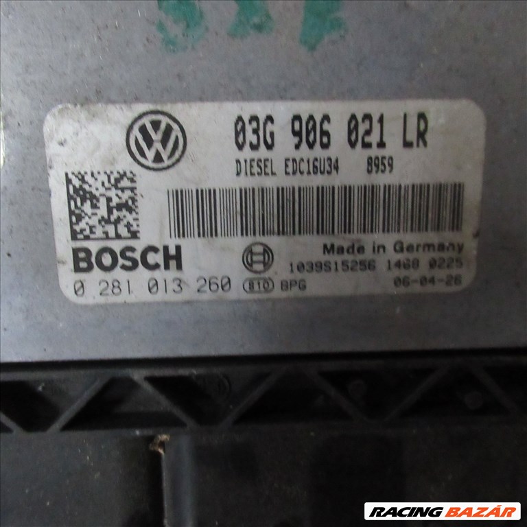 Volkswagen Golf V 1.9 TDI motorvezérlő BXE motorkód  03g906021lr 1. kép