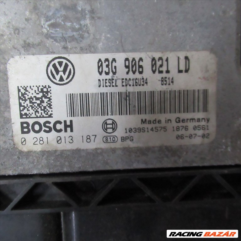 Volkswagen Passat B6 2.0 TDI motorvezérlő BKD motorkód  03g906021ld 1. kép
