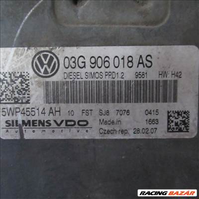 Volkswagen Passat B6 2.0 TDI motorvezérlő BMN motorkód 03g906018as