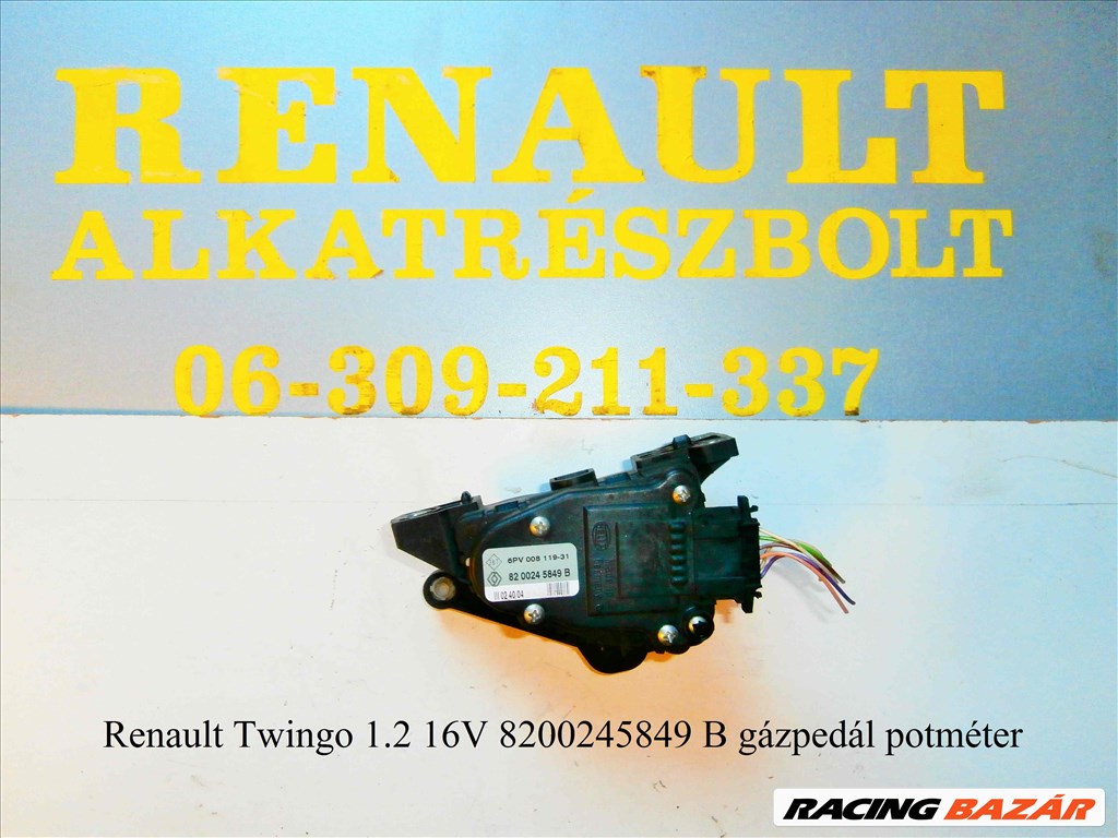 Renault Twingo 1.2 16V gázpedál potméter 8200245849b 1. kép