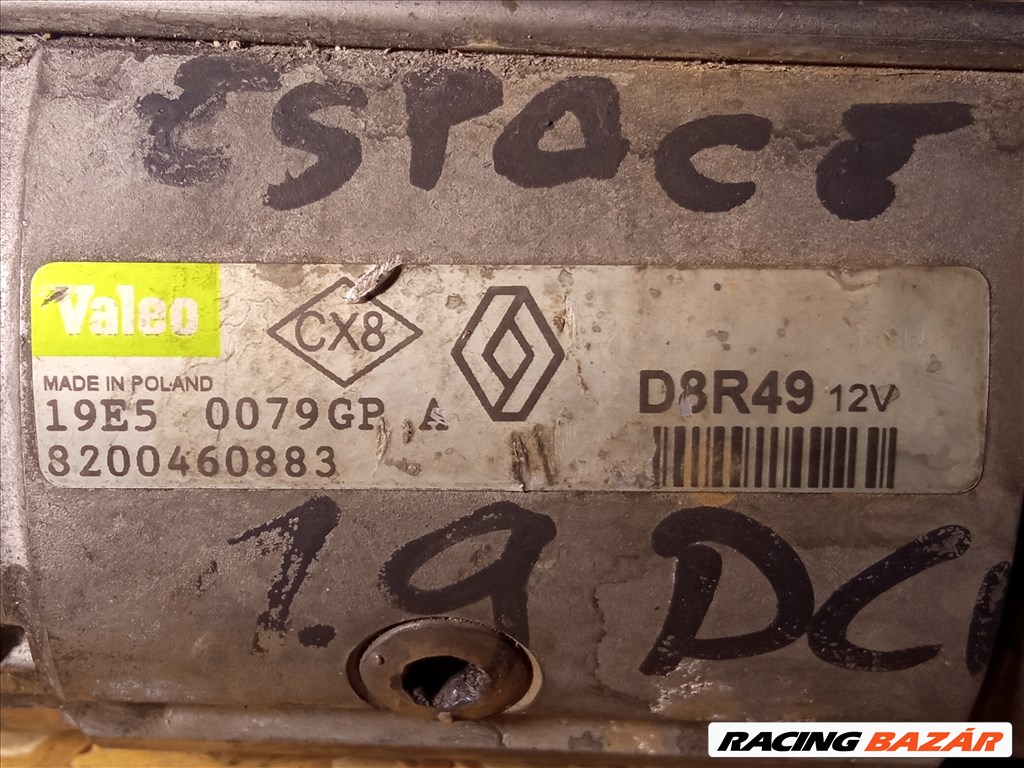 Renault 1.9 DCI Önindító D8R49 8200460883 2. kép