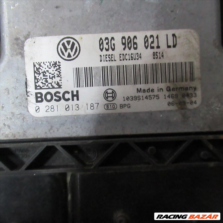 Volkswagen Golf V 2.0 TDI motorvezérlő BKD motorkód 03g906021ld 1. kép