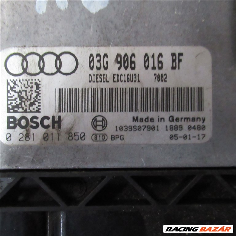 Audi A4 (B6/B7) 2.0 TDI motorvezérlő  03g906016bf 1. kép