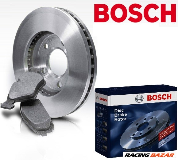 Bosch első fék szett (tárcsa+betét) (Bosch féktárcsa, betét) 1. kép