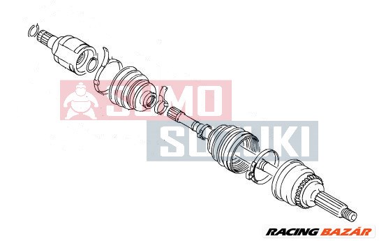 Suzuki Swift 2005 féltengely bal komplett MGP 44102-62J01  1. kép