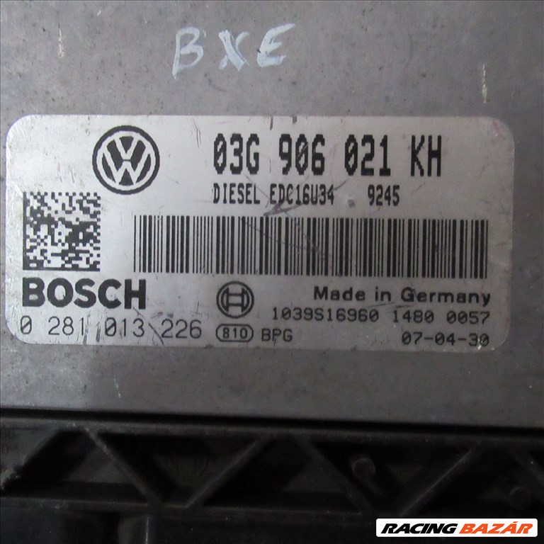Volkswagen Golf V 1.9 TDI motorvezérlő  03g906021kh 1. kép