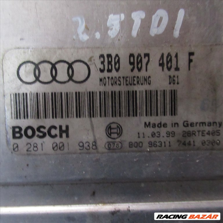 Audi A6 (C5 - 4B) 2.5 TDI motorvezérlő  3b0907401f 1. kép