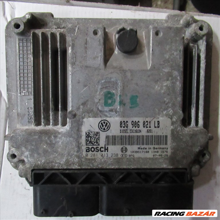 Skoda Octavia II 1.9 TDI motorvezérlő BXE motorkód 03g906021lb 2. kép