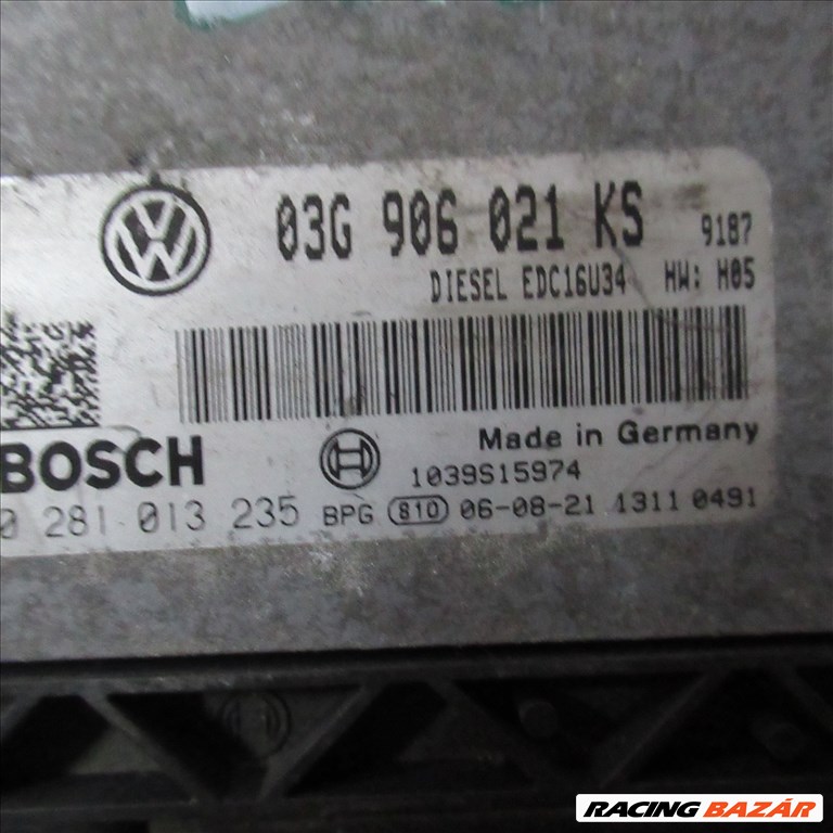 Volkswagen Passat B6 2.0 TDI motorvezérlő BKD motorkód 03g906021ks 1. kép
