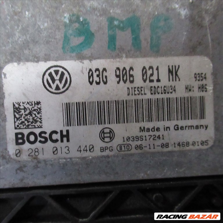 Volkswagen Passat B6 2.0 TDI motorvezérlő BMP motorkód 03g906021nk 1. kép