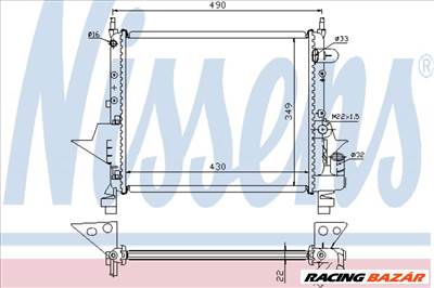 NISSENS 63949 Motorvízhűtő - RENAULT