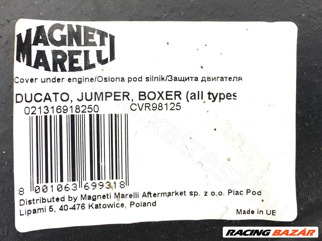 Alsó motorvédő burkolat CITROËN JUMPER III (06-) - MAGNETI MARELLI 1341340080_H 2. kép