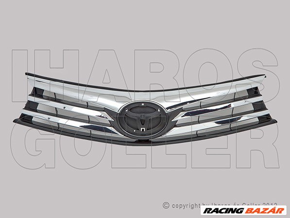 Toyota Corolla 2013-2019 - Hűtődíszrács fekete króm 1. kép
