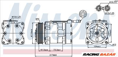 NISSENS 89056 Klímakompresszor SD6V12