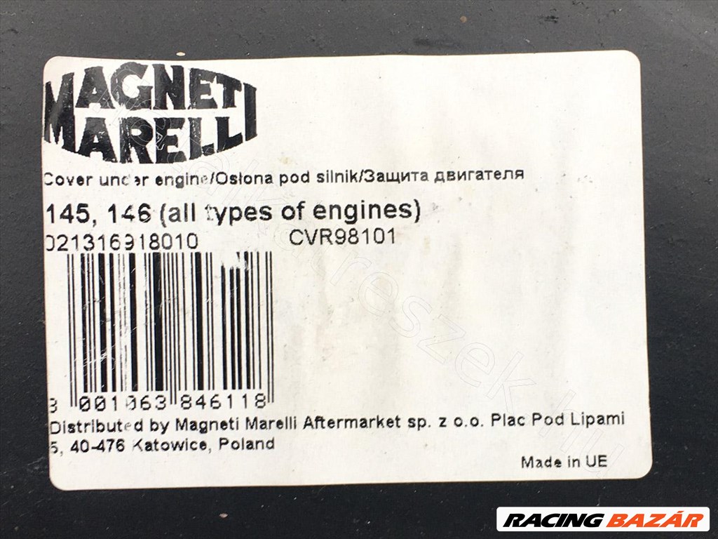 Alsó motorvédő ALFA ROMEO 145 - MAGNETI MARELLI 3. kép