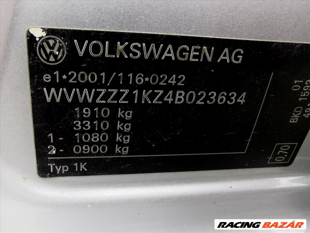 Volkswagen Golf V 2.0 TDI 6 seb kézi váltó, GRF kóddal, 267.655km-el eladó grf20tdi6seb vwgolf520tdi 21. kép