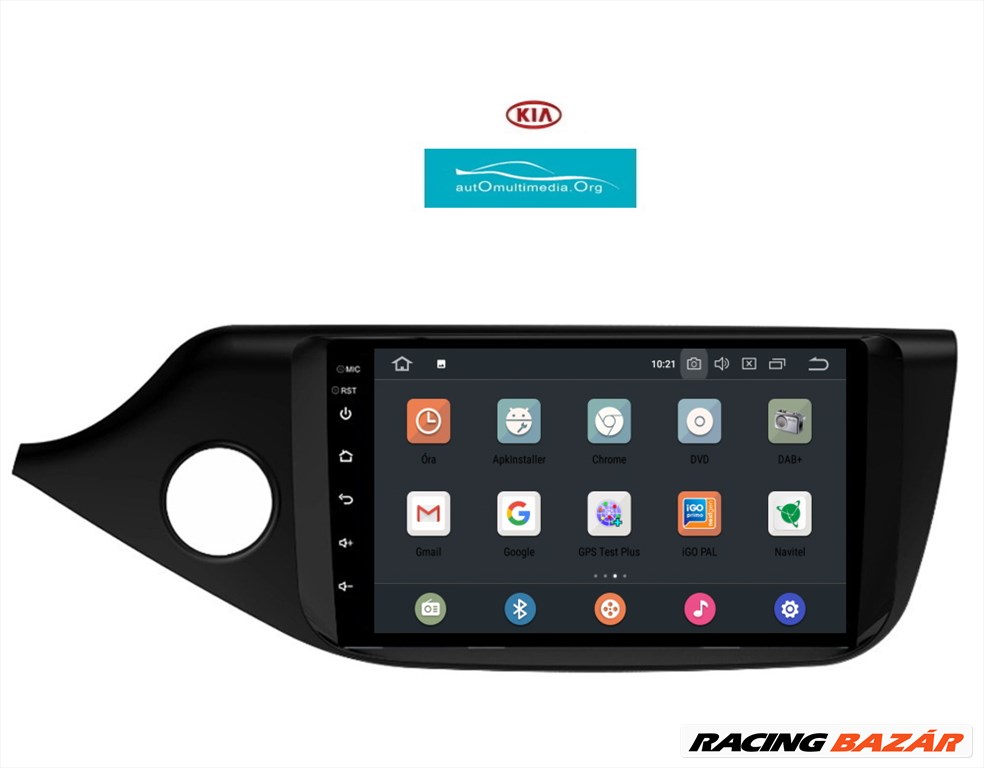 Kia Ceed Android 10 2+32 GB Multimédia GPS Rádió Carplay Tolatókamerával 4. kép
