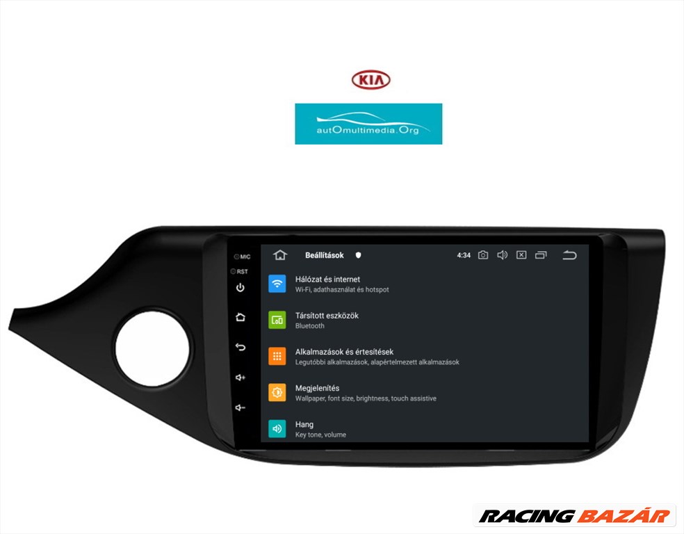 Kia Ceed Android 10 2+32 GB Multimédia GPS Rádió Carplay Tolatókamerával 6. kép