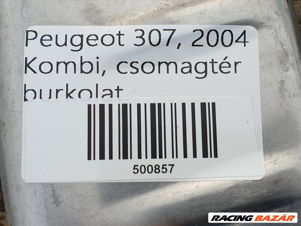 PEUGEOT 307 , 2004, Kombi, alsó lemez, / 857 / csomagtér,raktér burkolat  3. kép