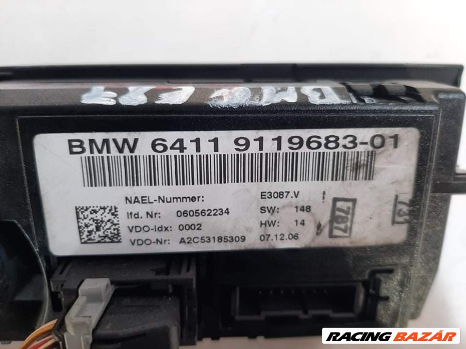 BMW 1-es sorozat E81, E82, E87, E88 klímavezérlő panel 2. kép